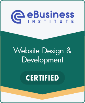 eBusiness Institute Website Design and Development Certified Badge